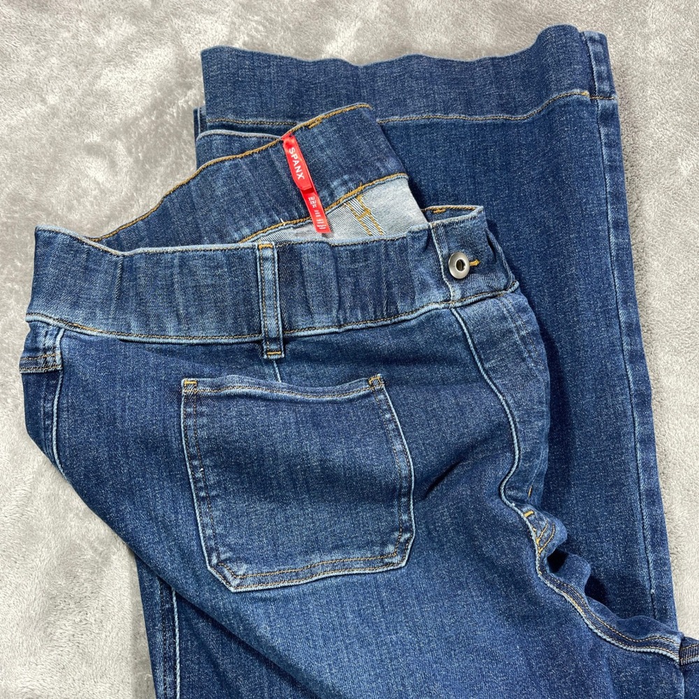 SPANX Indigo Blue Wide-Leg Pull-On Jeans Reposhing